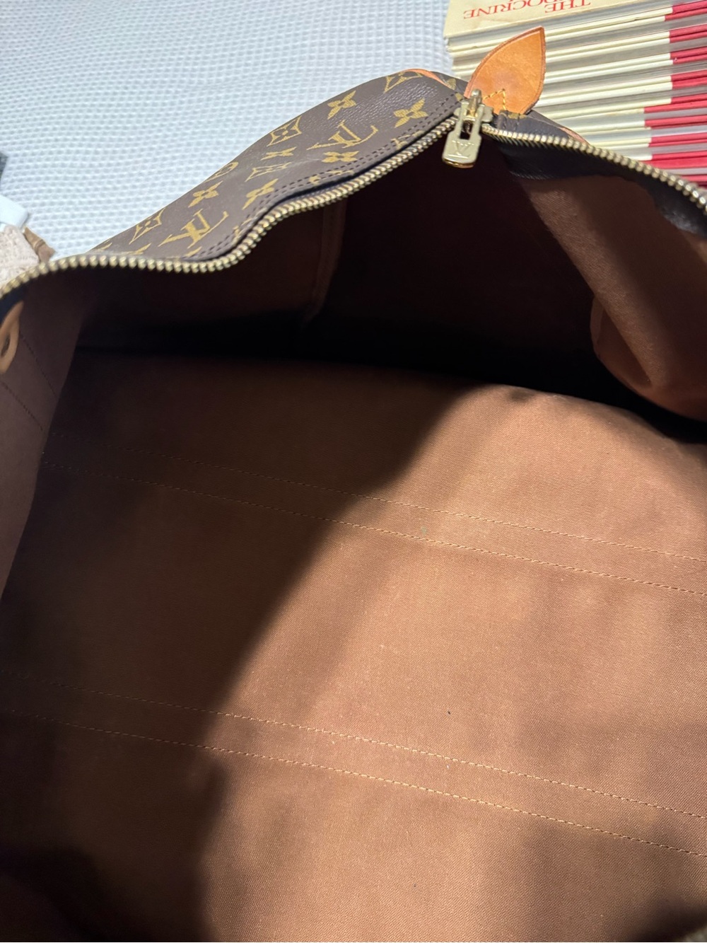 Louis Vuitton Brown Monogram Canvas Keepall with Certificate of Authenticity - Picture 12 of 13